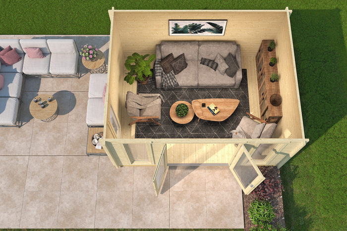 Friggebod Bingham 2 399 x 309 cm 11,71 m² Lasita Maja